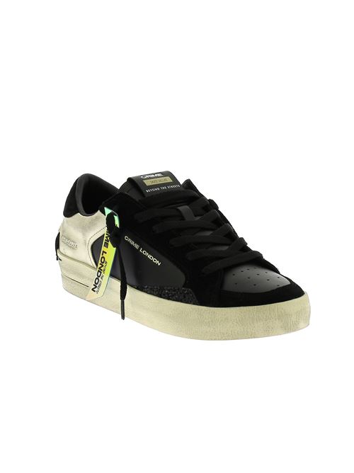 Sk8 Deluxe sneakers da donna in pelle nera e oro CRIME LONDON | 2810420